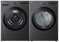 LG 5.8 Cu. Ft. Front-Load Washer and 7.4 Cu. Ft. Electric Dryer with TurboSteam® 