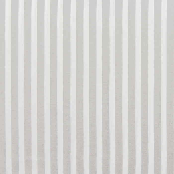 Striped 4-Piece Full Cotton Sheet Set - Light Grey 