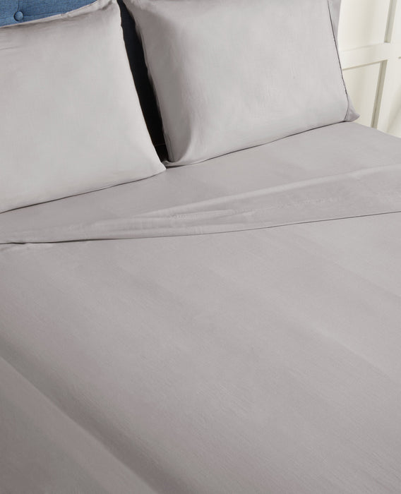 BEDGEAR Hyper-Linen™ Performance 5-Piece King Split Sheet Set - Light Grey 