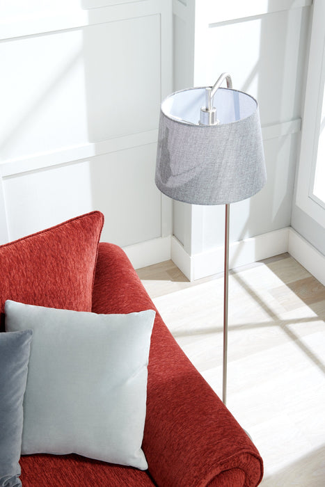 Kaitlyn Brushed Steel Floor Lamp