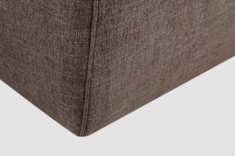Kort & Co. Lotus Modular 36.5\" Chenille Fabric Armless Chair with Feather Down Cushions - Coffee Brown 