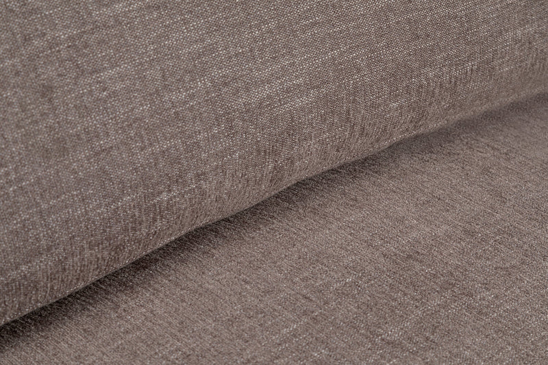 Kort & Co. Lotus Modular 36.5\" Chenille Fabric Armless Chair with Feather Down Cushions - Coffee Brown 