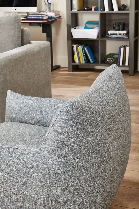 Luna 35.4\" Fabric Accent Chair - Grey