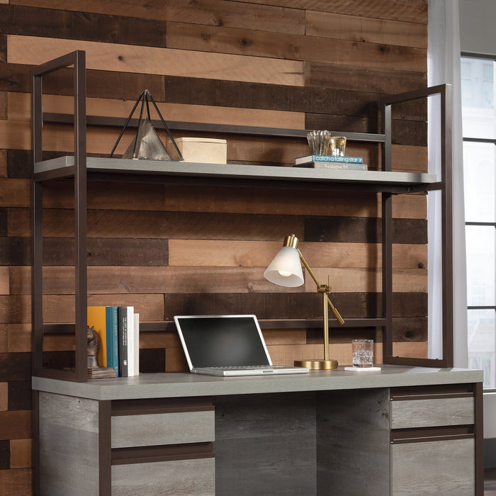 Manhattan Gate 60\" Commercial Grade Computer Hutch with Shelf - Mystic Oak