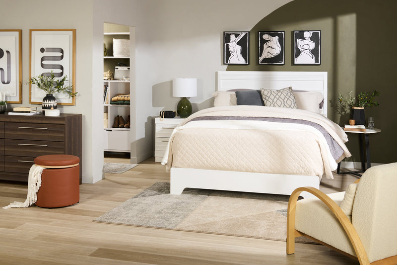 Manitoba Round Faux Leather Storage Ottoman - Brown