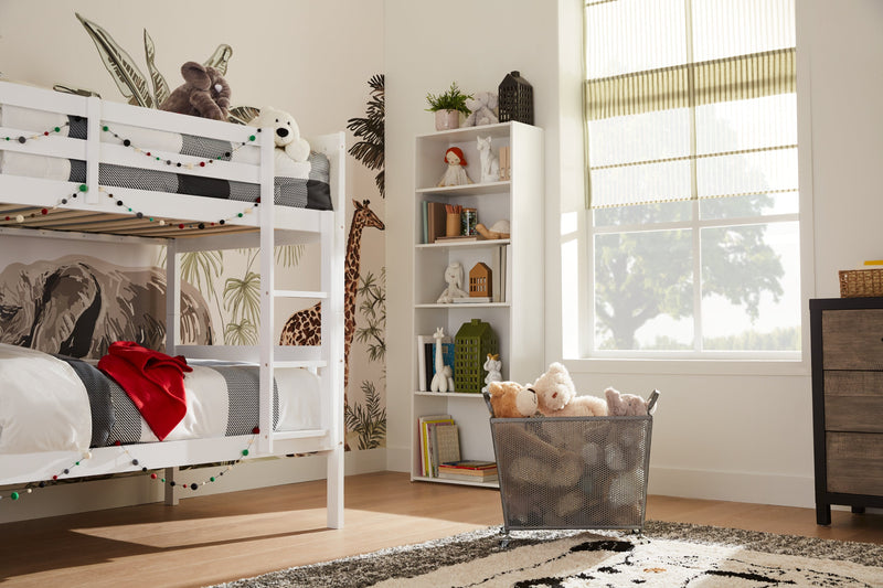 Slade 5-Shelf Bookcase - White