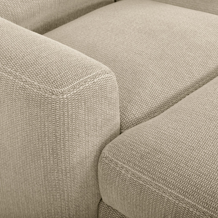 Meadow 2-Piece Left-Facing Taupe Chenille Fabric Power Reclining Sectional with Storage Chaise