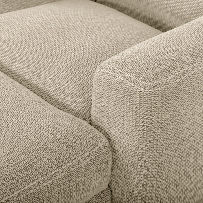 Meadow 2-Piece Right-Facing Taupe Chenille Fabric Power Reclining Sectional with Storage Chaise
