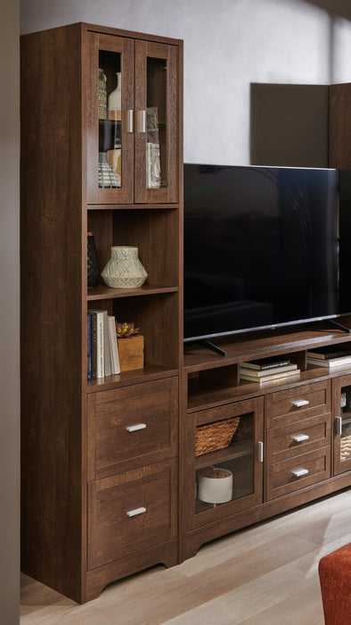 Melody 100\" 3-Piece Entertainment Centre with Storage and Cable Management for TVs up to 65\"- Brown
