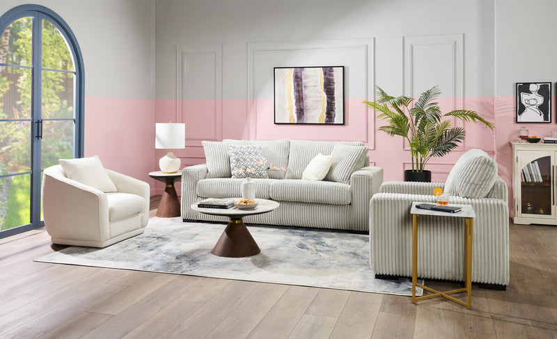 Mia Faux Marble Chairside Table  