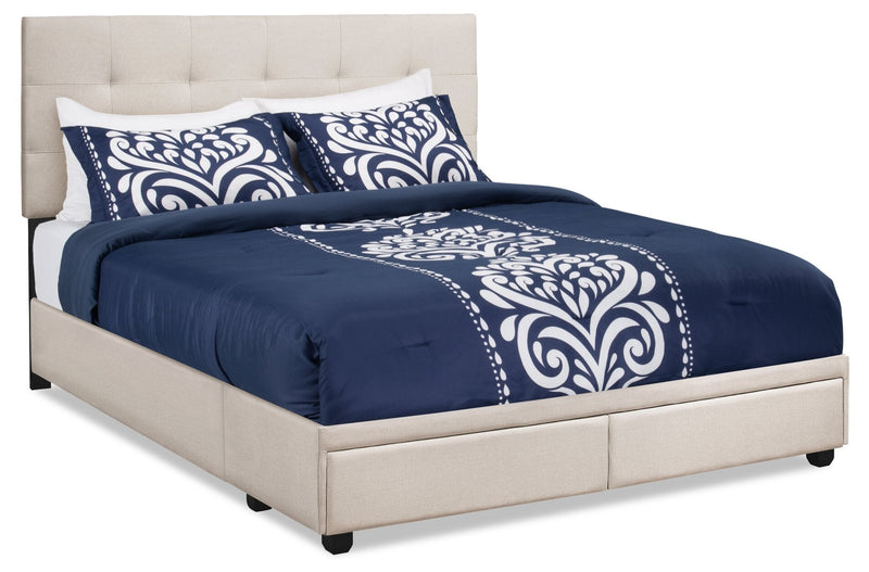 Minka Queen Storage Bed - Beige