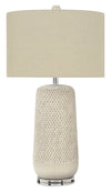 31\" Cream Ceramic Table Lamp