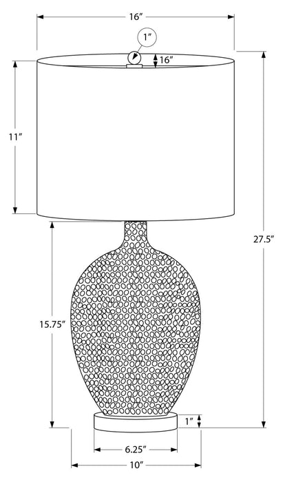 28\" Cream Ceramic Table Lamp