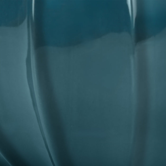 24\" Blue Ceramic Curved Table Lamp