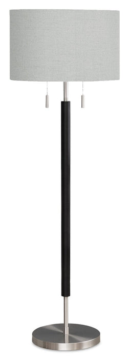 60\" Nickel Metal Floor Lamp