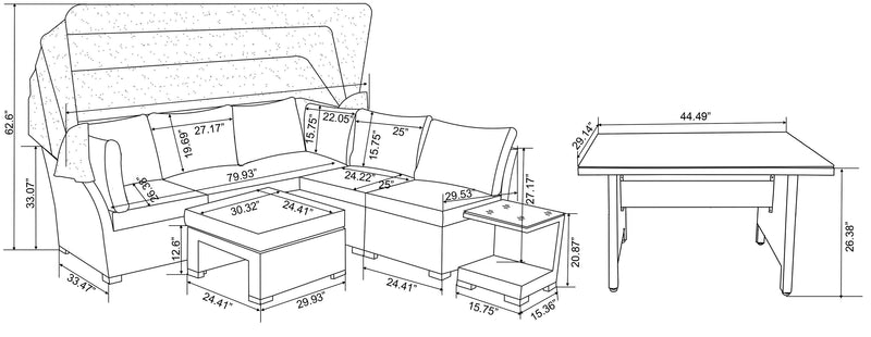 Montego 6-Piece Patio Set