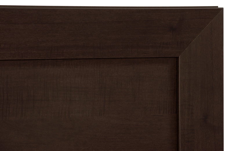 Yorkdale 5pc Bedroom Set with 12-Drawer Storage Bed, Dresser & Mirror, Brown - Full Size 