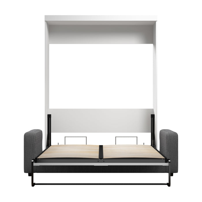 Bestar Pur Queen Murphy Bed with Sofa - White