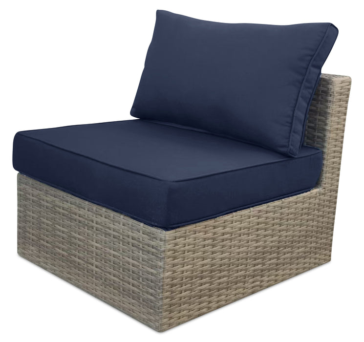 Naples Patio Armless Chair - Blue
