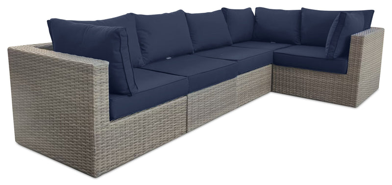 Naples Patio Armless Chair - Blue