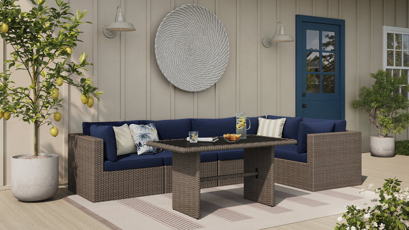 Naples 5-Piece Patio Set - Blue
