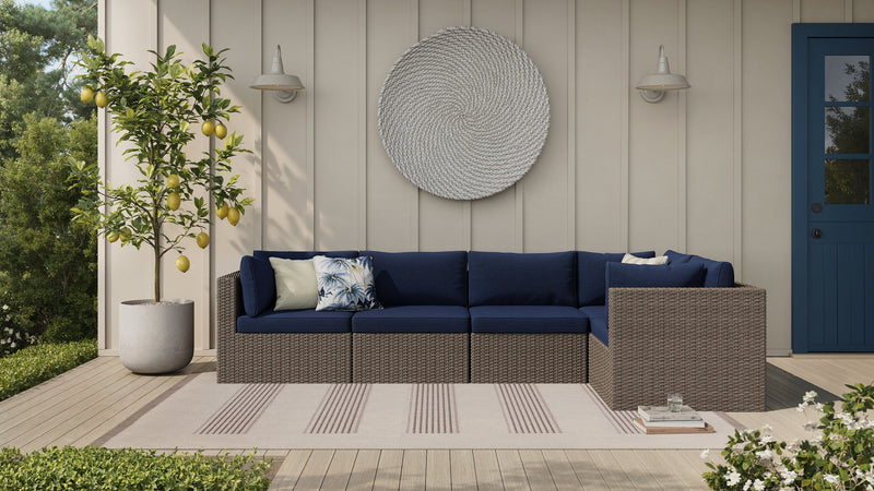 Naples 5-Piece Patio Set - Blue