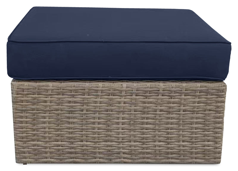 Naples 2-Piece Patio Ottoman Set - Blue