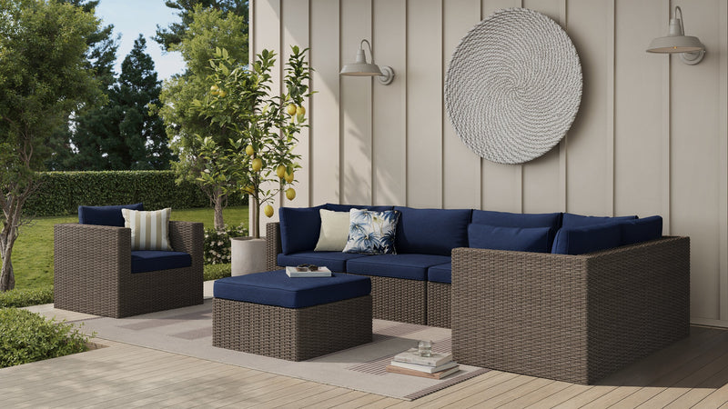 Naples 7-Piece Patio Set - Blue