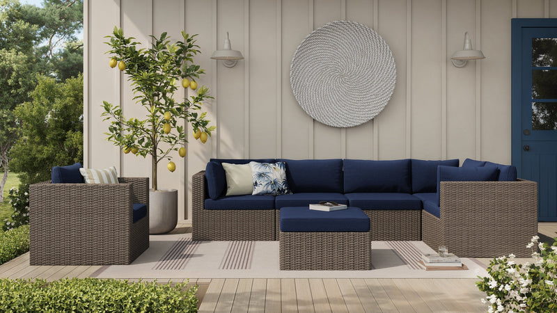 Naples 7-Piece Patio Set - Blue