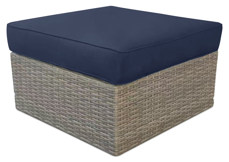 Naples 2-Piece Patio Ottoman Set - Blue