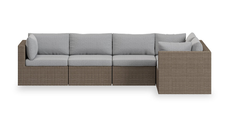 Naples Patio Corner Chair - Grey