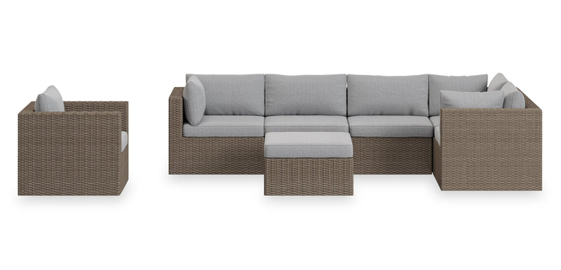 Naples Patio Ottoman - Grey