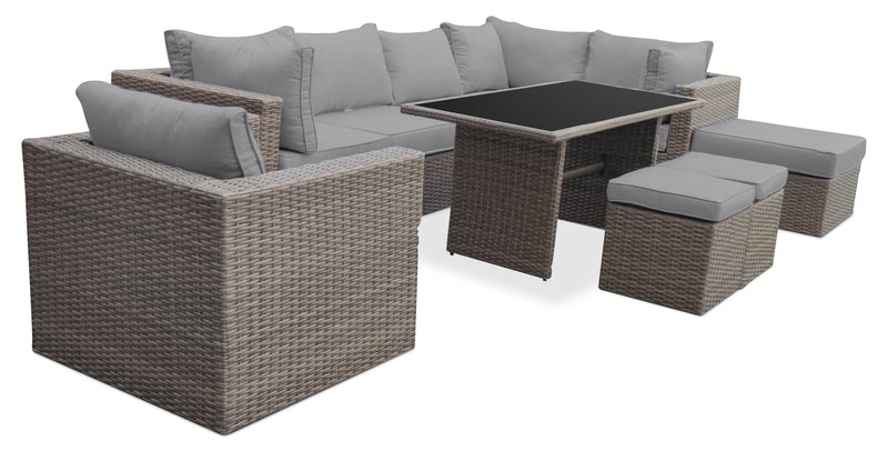 Naples 10-Piece Patio Set - Grey