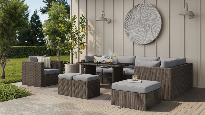 Naples 10-Piece Patio Set - Grey