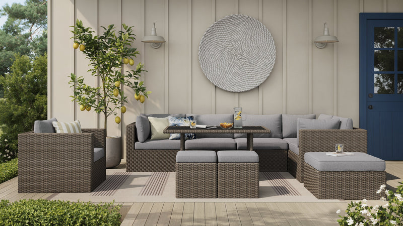 Naples 10-Piece Patio Set - Grey