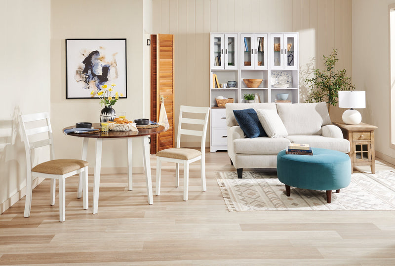 Nofia Chenille Loveseat - Linen 