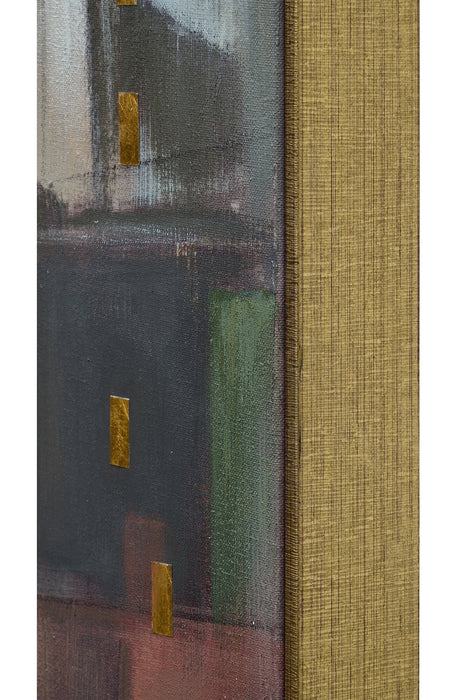 Framed Abstract City Canvas - 40” x 60” 