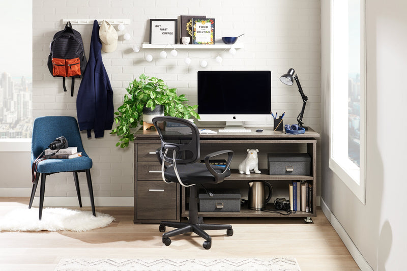 Oliver Corner Desk with Storage and USB Ports - Grey