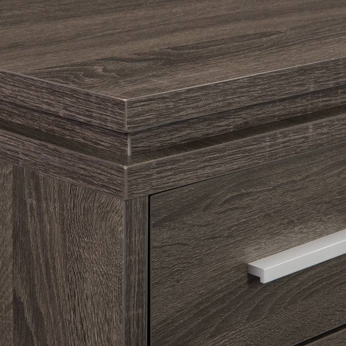 Oliver Corner Desk with Storage and USB Ports - Grey
