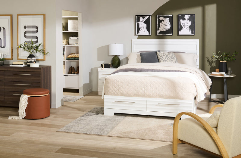 Olivia Queen Storage Bed - White