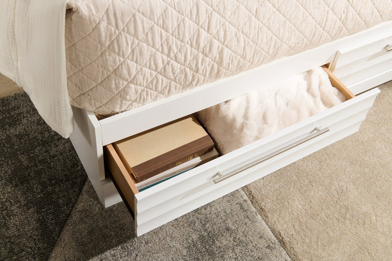 Olivia Queen Storage Bed - White