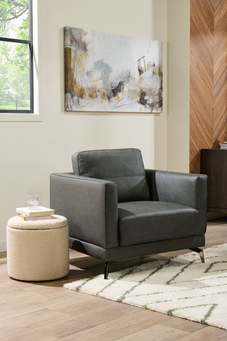 Ontario Round Fabric Storage Ottoman - White