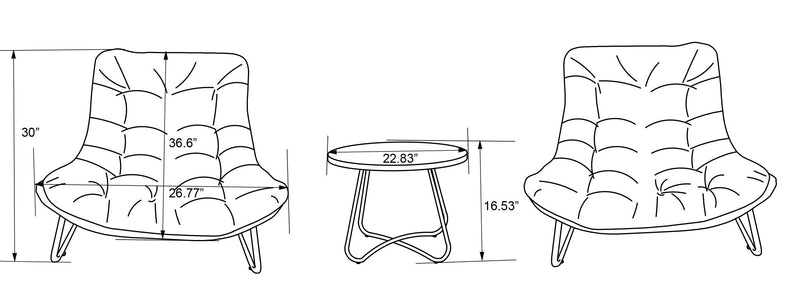 Oslo 3-Piece Patio Set