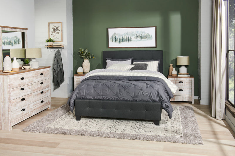 Page Queen Bed - Charcoal