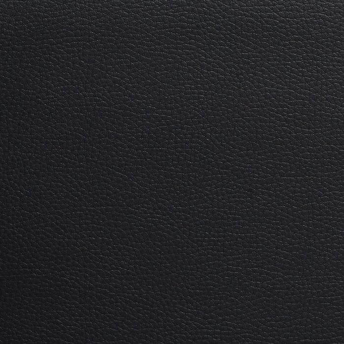 Paseo Platform Bed in Black Vegan-Leather Fabric - Queen Size