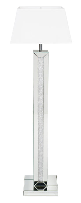 Persia 54.3\" Glam Floor Lamp with Glass, Mirror and Acrylic Crystals