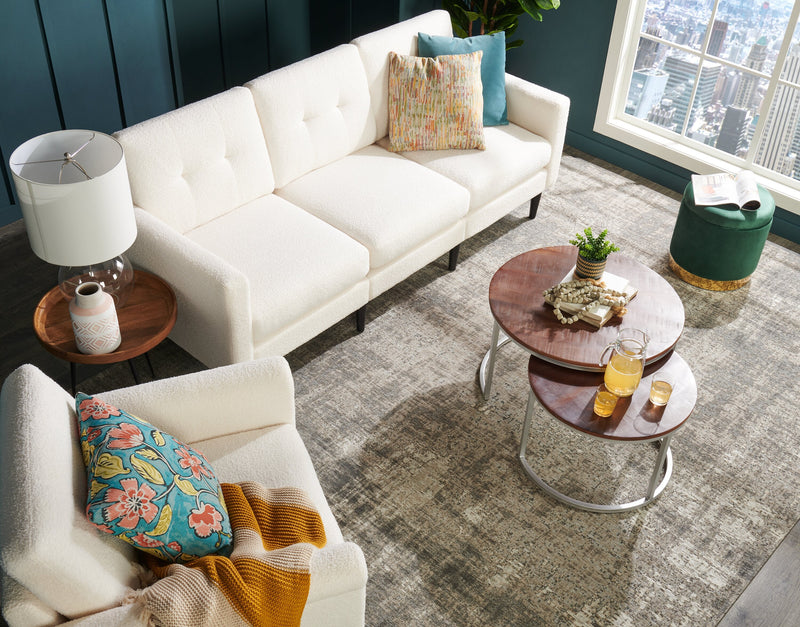 Phebe Velvet Storage Ottoman - Green