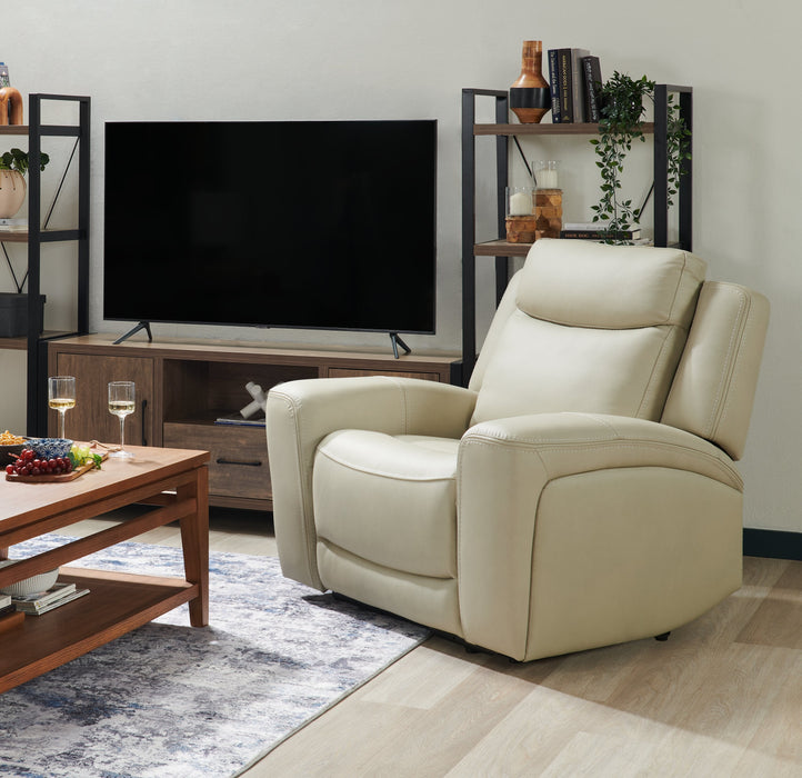 Prescott Genuine Leather Power Reclining Chair - Platinum