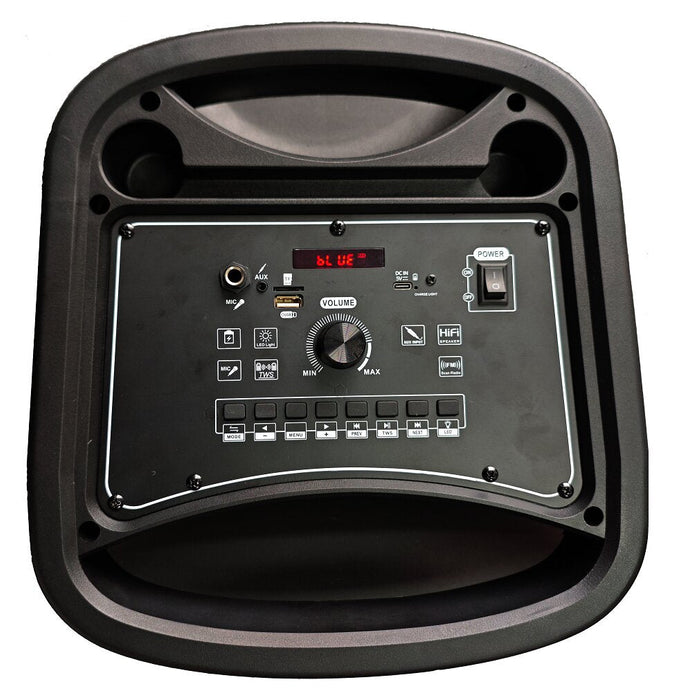 Proscan 2 x 10\" Light Up Bluetooth Speaker with FM Radio