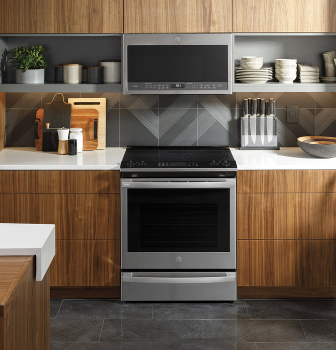 GE Profile 5.3 Cu. Ft. Smart Electric Range with No Preheat Air Fry - PSS93YPFS